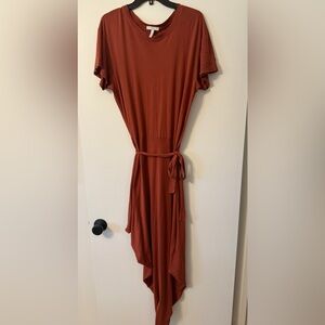 Joie Asymmetrical Rust Dress